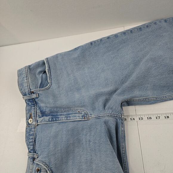 Abercrombie & Fitch 90's relaxed jean high rise blue 33 16s blue light wash 5534 - Picture 8 of 10